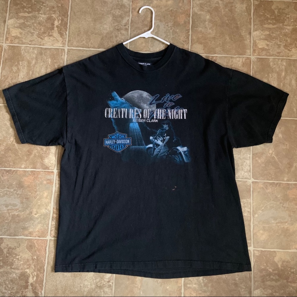 VTG Keiser Clark RARE Harley Davidson T Shirt